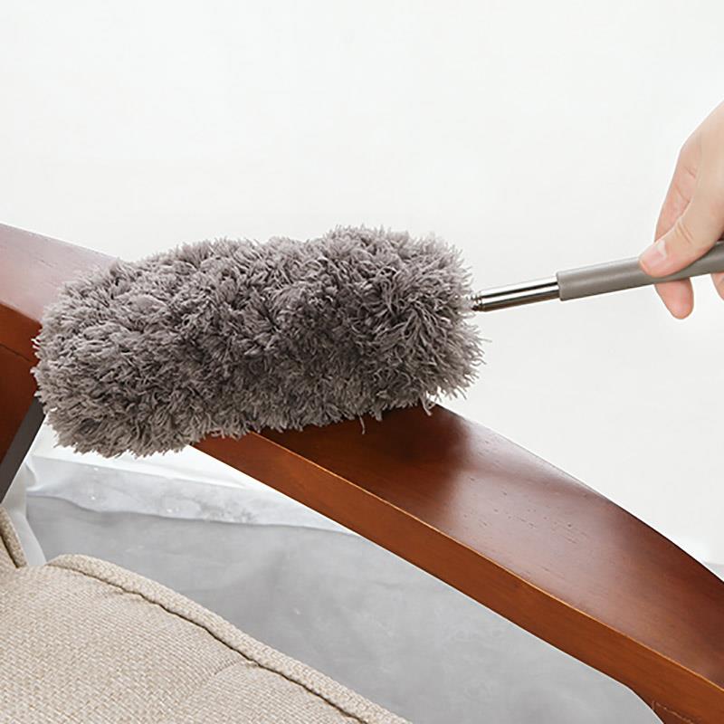 Retractable Microfiber Duster Anti-static Dust Remover Household Cleaning Tool for Home Car Office