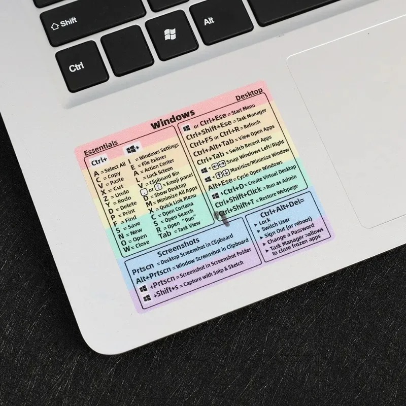 15 Styles Computer Keyboard Shortcut Reference Sticker Adhesive for Laptop Macbook Desk PS Word Excel Clear Shortcut Key Sticker