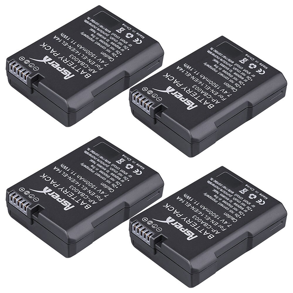 4 kpl en -el14a en -el14 en el14 akku + lcd usb kaksoislaturi nikon akulle  d5500 d5300 d3300 d5100 d5200 d3100 d3200 p7000: 4 akkua