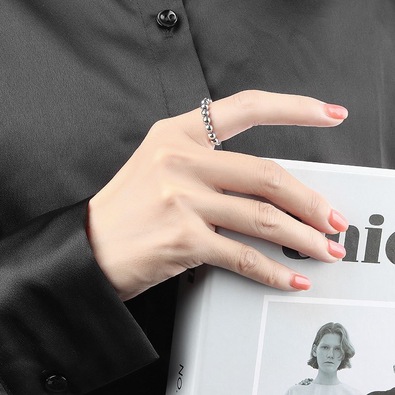 Stress En Angst Decompressie Ring Niche Personalitycreative Draaien Kraal Ring Vrouwelijke