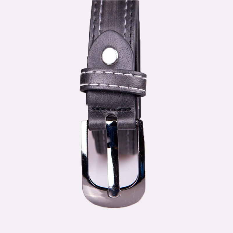 Cinturón de cuero para niños y niñas, cinturón de 75-100cm con hebilla de Pin, color negro y marrón, resistente al desgaste, para exteriores, , 2022