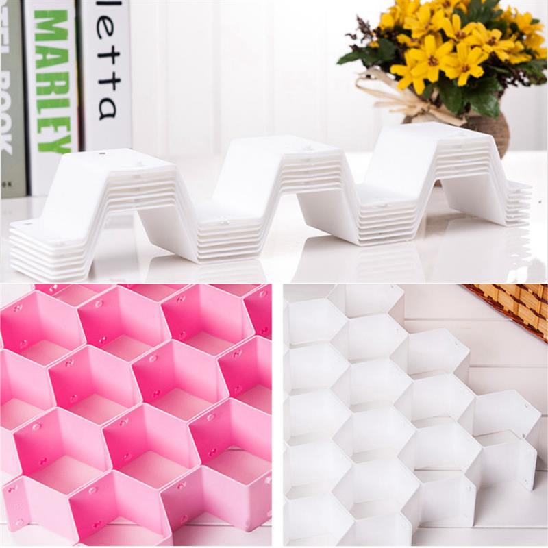 Einstellbare Schublade Waben Schindel Partition Divider Box Separator DIY Grid Lagerung Organizer Zell Sortierung Höschen Socken