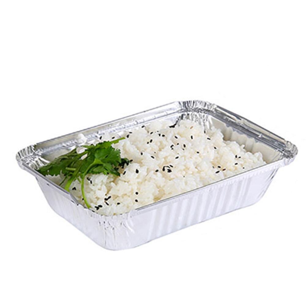 125pcs 450ML Disposables Aluminum Foil Pan Containers With Cardboard Lids Picnic Camps For Take-Out Cooking Roasting Bake