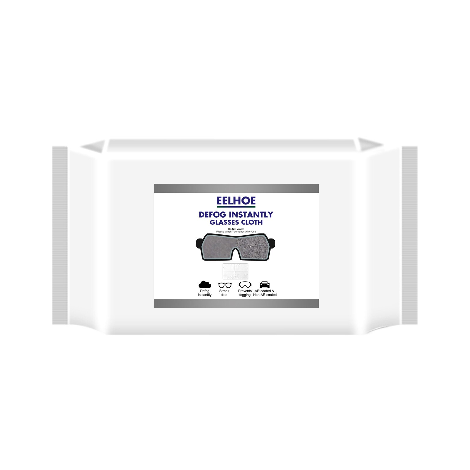 Anti-Fog Wipes for Glasses Pre-moistened Antifog Lens Wipe Individually Wrapped Disposable Defogger Eyeglass Wipes: 50pc