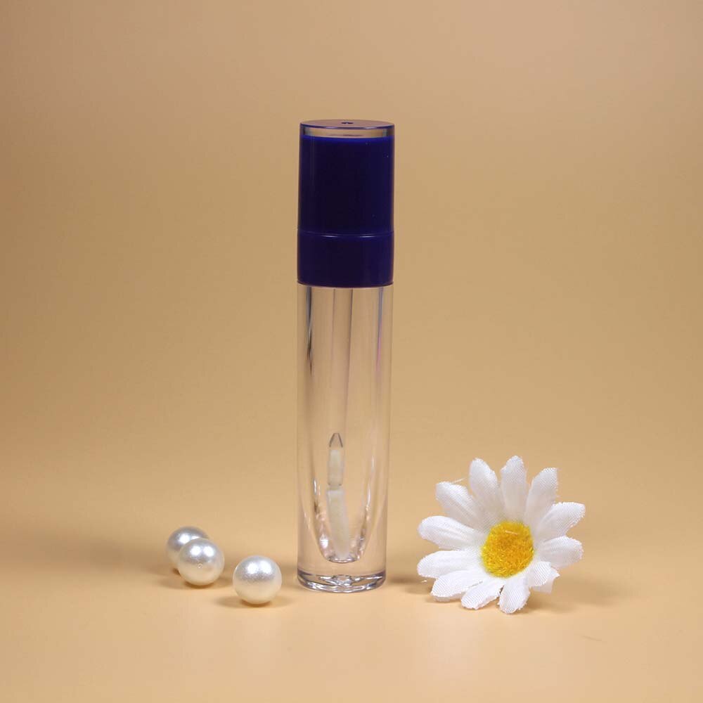 20 stk 8ml sylindret lipgloss tube plast lipgloss beholder kosmetisk lipgloss tom tube emballasje med propp: Mørkeblå