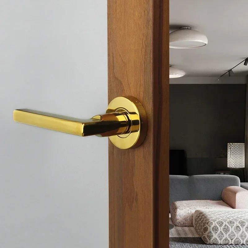 2 stk 304 håndtak i rustfritt stål for låvedører, for innerdører, inne- og utedører, tredør, enkeltsidet håndtak uten lås: Lett kaffe