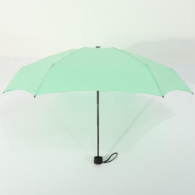 Mini Folding Rain Umbrella Women Men Small Pocket Parasol Girls Anti-UV Waterproof Portable Travel UMBRELLAS 180g: Green