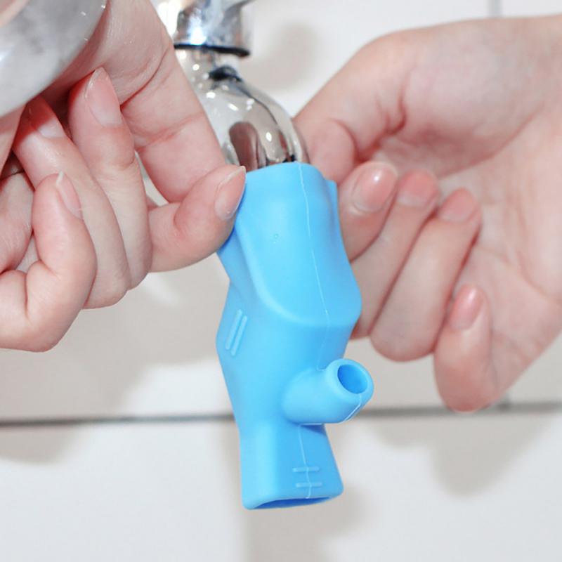 Sink Nozzle Faucet Extender Rubber Elastic Water Tap Extension Kitchen Faucet Accessories For Children Kid Hand Washing Bathroom