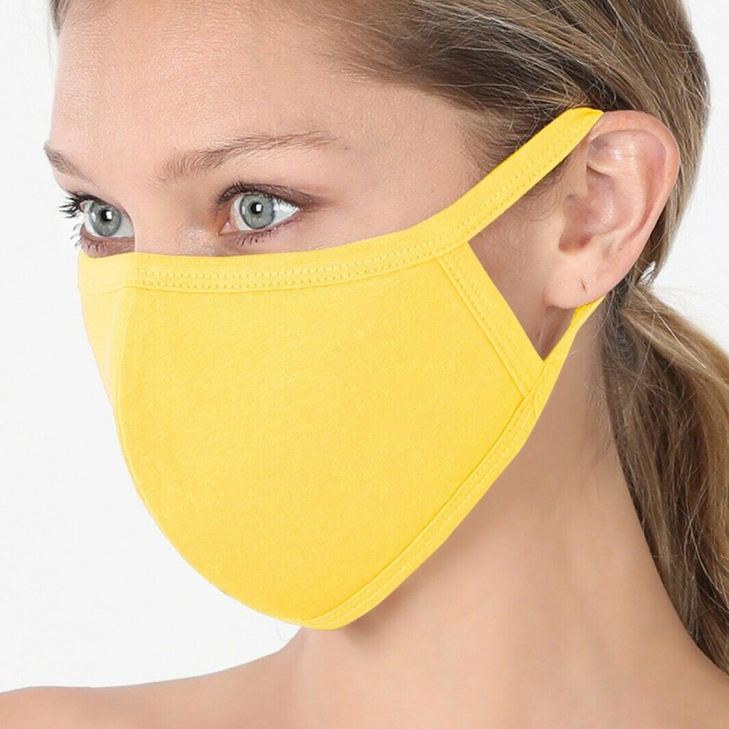 Mascarilla de esquí para adultos, de talla grande, 18 colores, tela estampada a la , reutilizable, algodón transpirable, 3d: Yellow 