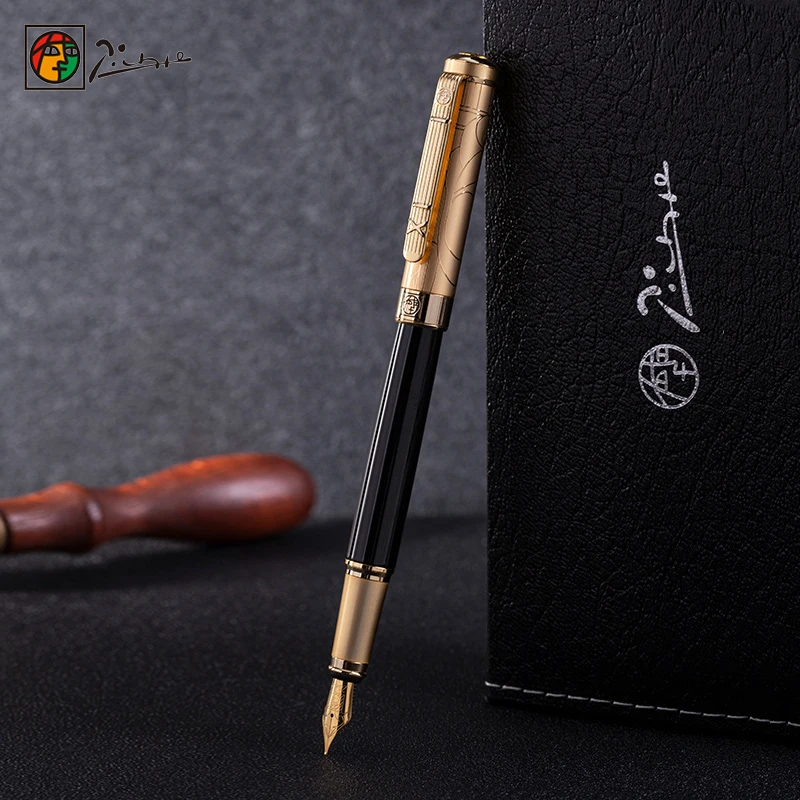 PIMIO 902 Gentleman Collection Metal Fountain Pen 0.5mm Ink Writing Pen Office School Supplies Stationery pk JINHAO