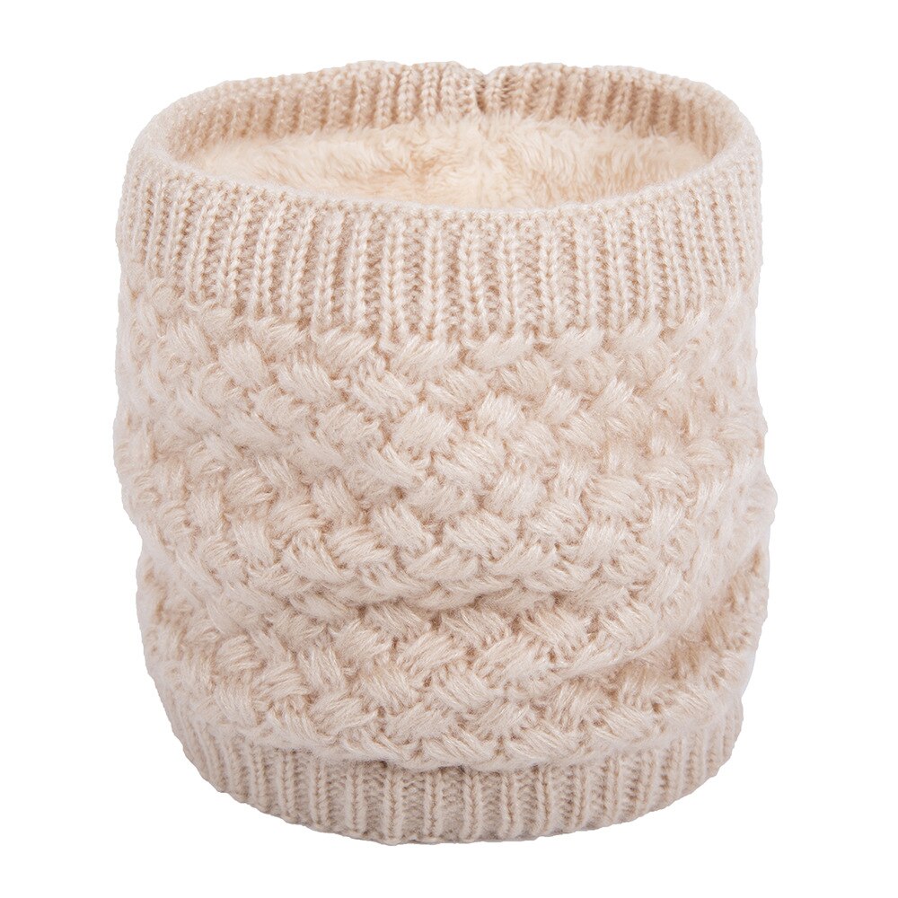 unisex ringe hals skjerf dame vinter fast tykk strikket pels skjerf varm ull kashmir snood barn lue enkle skjerf: 5