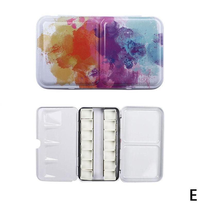 Aquarel Verf Blikken Doos Luchtdicht Palet Met 14 Schilderen Leveranties Schilderen Lege Boxs Reizen Ijzer Pannen Opslag Verf Voor Z0E2: Mix Color