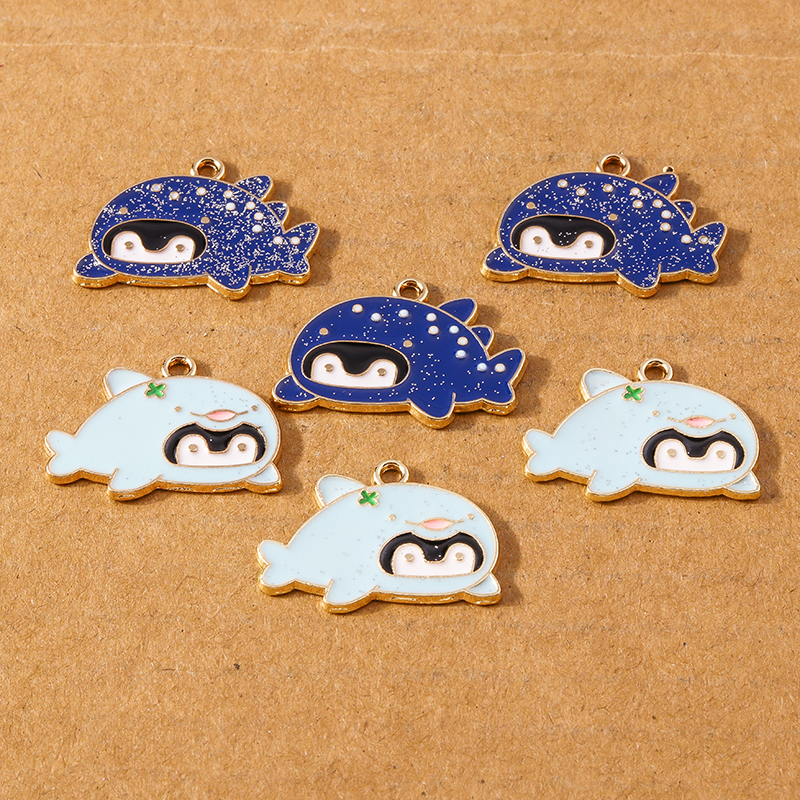 10 stk. søde emalje fiskecharme vedhæng til halskæder, øreringe, gør-det-selv armbånd, håndlavede smykker, tilbehør, forsyninger: Lysegul farve