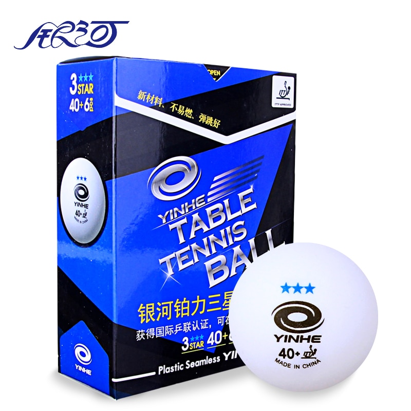 12 bolas YINHE Material plástico 40 + mm ITTF aprobado 3 estrellas pelotas de tenis de mesa Pelotas de ping pong sin costuras