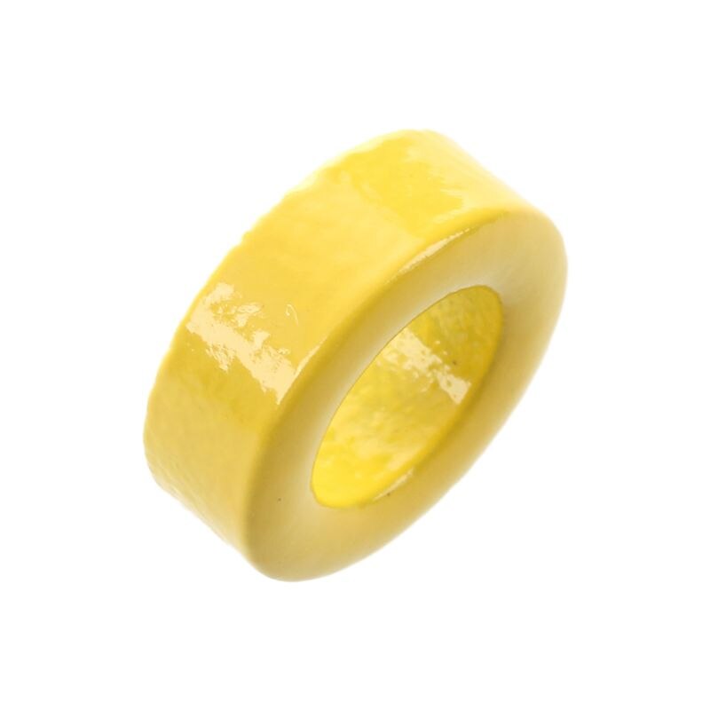 7mm Inner Diameter Ferrite Ring Iron Toroid Cores Yellow White 50PCS