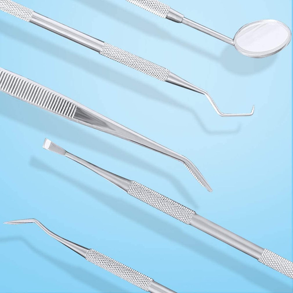 Mundtlig pleje værktøjssæt mundtlig pleje tandlæge værktøjssæt rustfrit stål mund spejl sonde tandpleje tandvælger