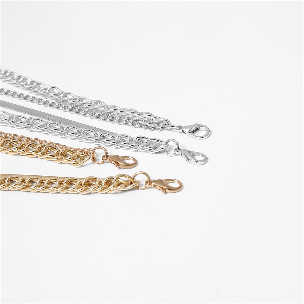 Lote de 2 unidades de COLLAR COLGANTE con retrato Vintage para mujer, gargantilla de cadena gruesa cubana multicapa, collar llamativo joyería para ,