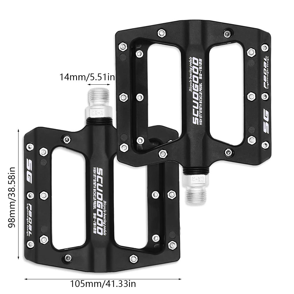 MTB Cycling Pedals SG -12B Anti Slip Nylon Fiber Wide Bearing Bicycle Flat Platform Pedals for Road Folding Bikes