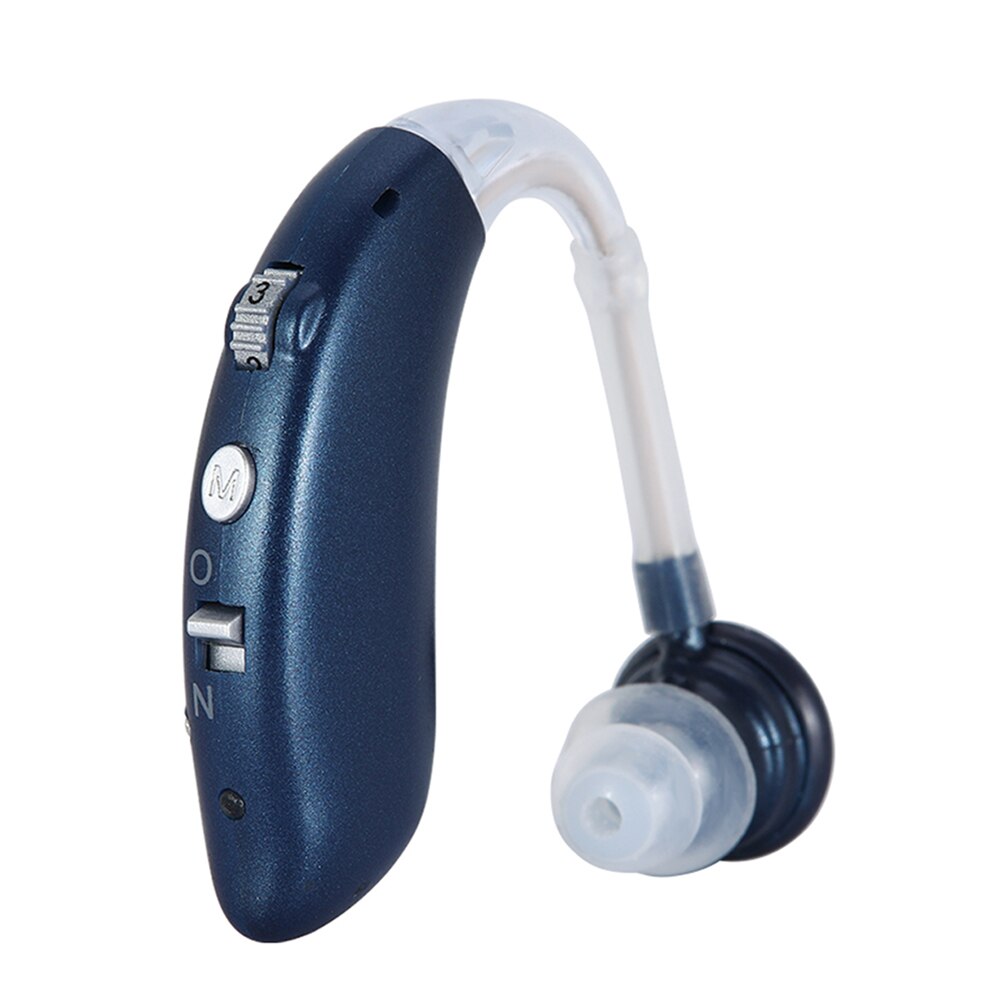 Audifon-Mini audífonos portátiles recargables, amplificador de sonido, dispositivo de ayuda auditiva para la pérdida de audición, versátil: Azul