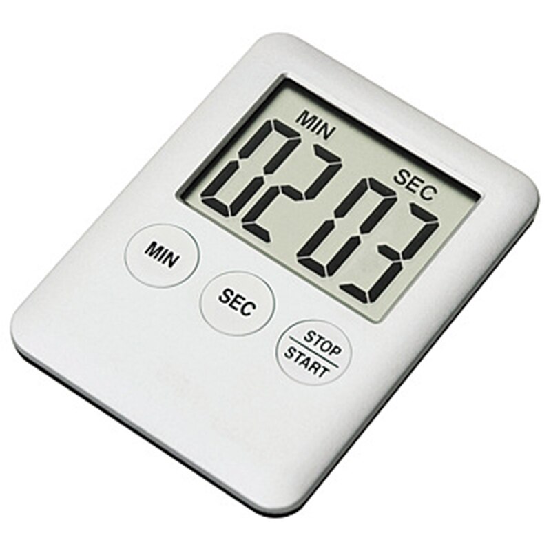 Mini Digital Kitchen Time Timer Magnetic Clock Stop Watch Study Cooking Shower Countdown Electronic Lap Timer Kitchen Gadgets: White