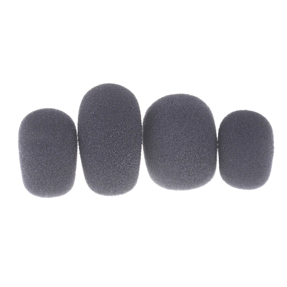 10PCS Microphone Headset Grill Windscreen Sponge Foam Black Mic Cover