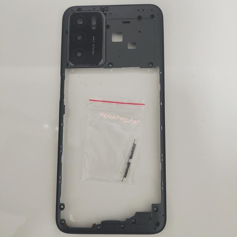 Vitre Arrière (cache Batterie) Pour Oppo A16 CPH2269 - Noir - Adhésif Inclus - Neuf GLOBALSTOCK