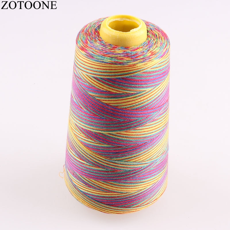 Zotoone 3000y 40s/2 spole 100%  polyester sytråd farverige broderilinjer tråde jeans til syning af lår maskegarn c: Design f