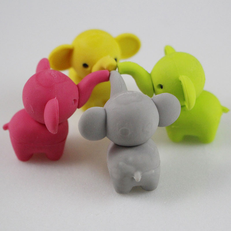 1Pcs Leuke Cartoon Mooie Olifant Gum Kinderen Leren Briefpapier Prijzen Kawaii Schoolspullen Papelaria