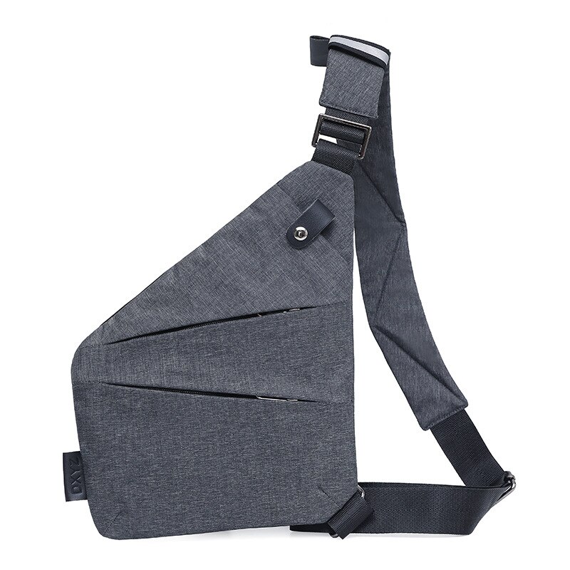 Neue männer der Digital speicher Pistole tasche leinwand brust tasche geschlungen Sport taille tasche multifunktionale nah dran-passend zu schulter Anti-diebstahl tasche: grau recht schulter
