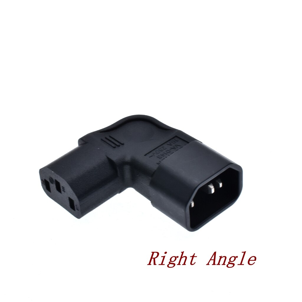 Iec 60320 c13 vinkel omformer vinkel skjøtekabel  c13 to c14 pdu opp og ned rett vinkel strømkabler hann til hunn ac strømledning: Rettvinklet adapter