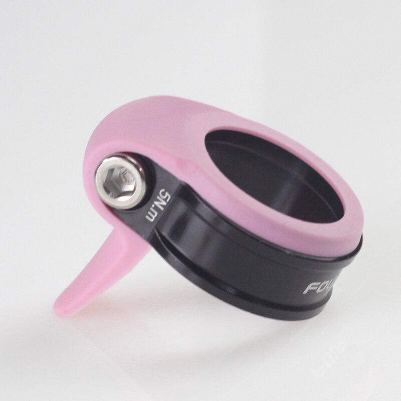 Fouriers – collier de serrage pour tige de selle vtt, fixation en caoutchouc, étanche, anti-poussière, accessoires de vélo, 31.8mm, 34.9mm, 27.2mm, 31.6mm: pink 318