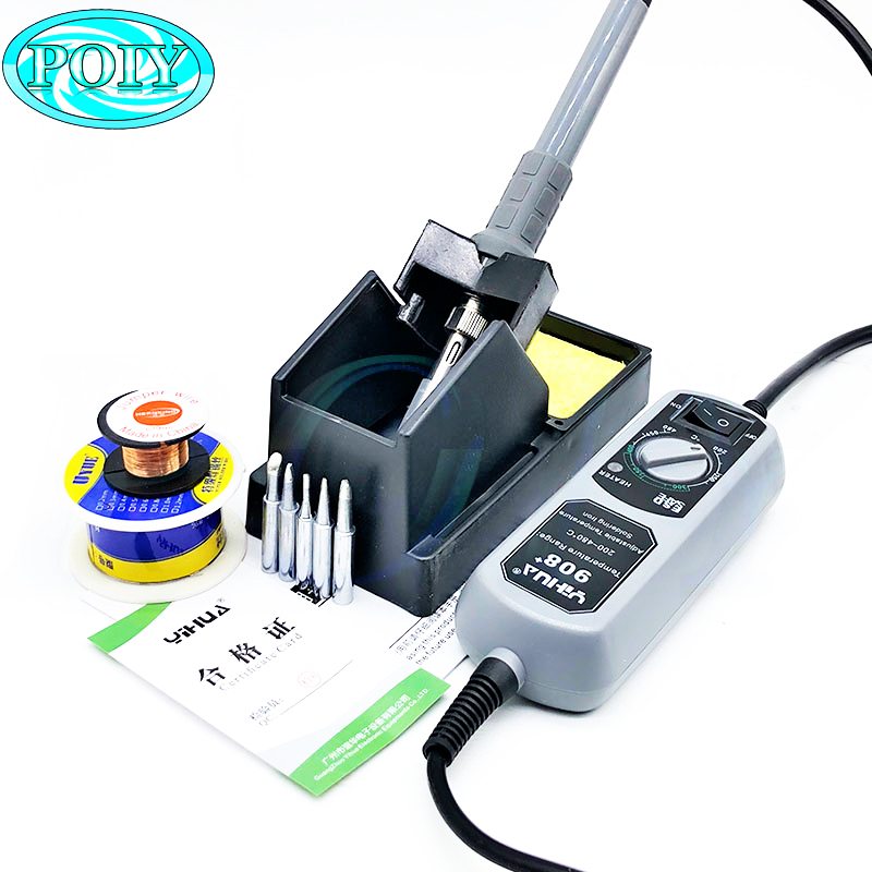 YIHUA-Estación de soldadura Digital, kit de herramientas de soldadura de hierro eléctrico ajustable, portátil, 908D, 908 + actualización: 110V / YIHUA 908 B