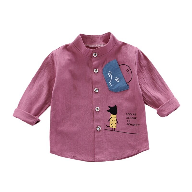 Kids Shirts Kleding Voor Kleding Kids Top Lange Mouwen Jongens Shirts 1Pcs Kinderen Jongens Shirts Katoen effen