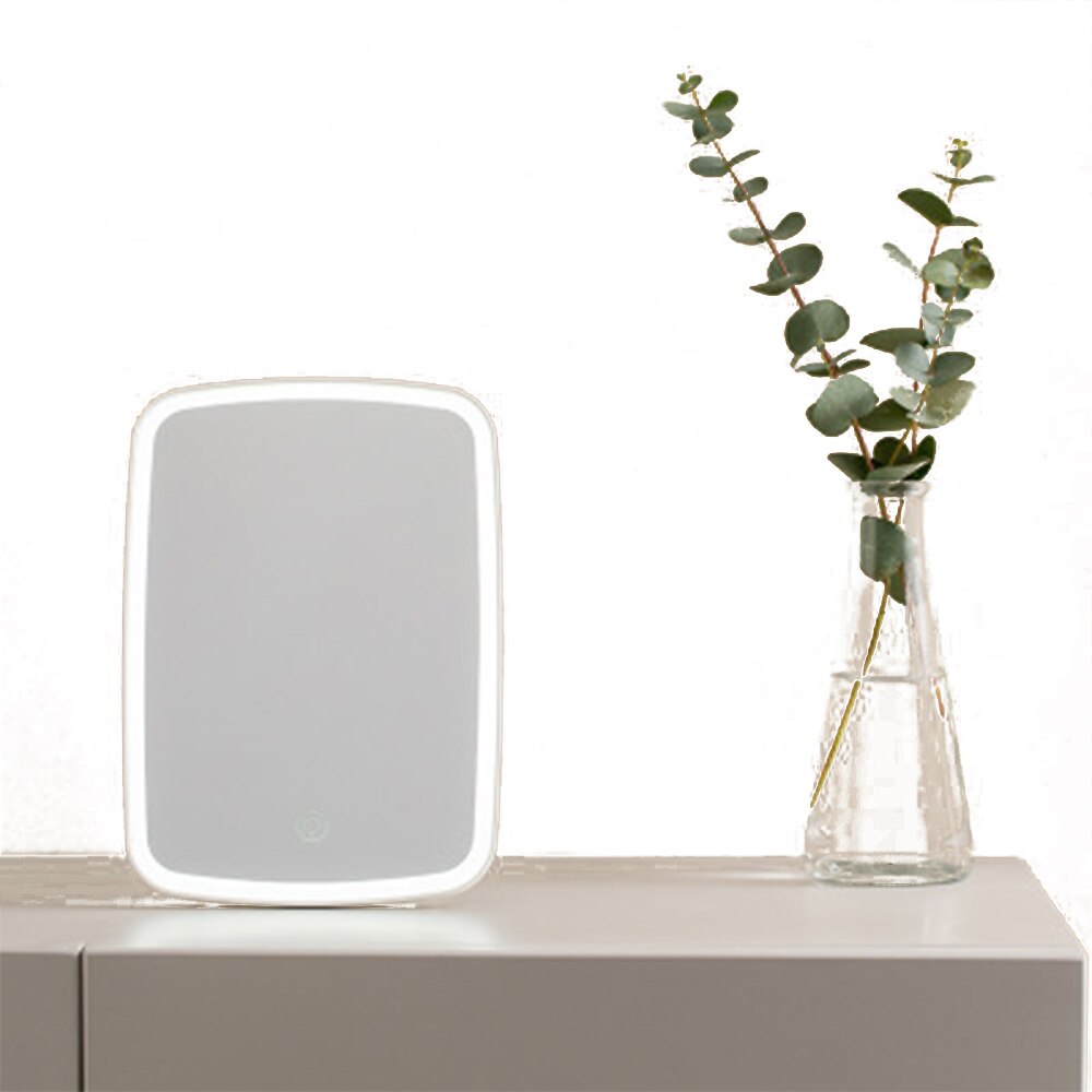 Makeup Mirrors Portable Foldable Countertop LED Cosmetic Mirror Lighted Touch Screen Makeup Mirror