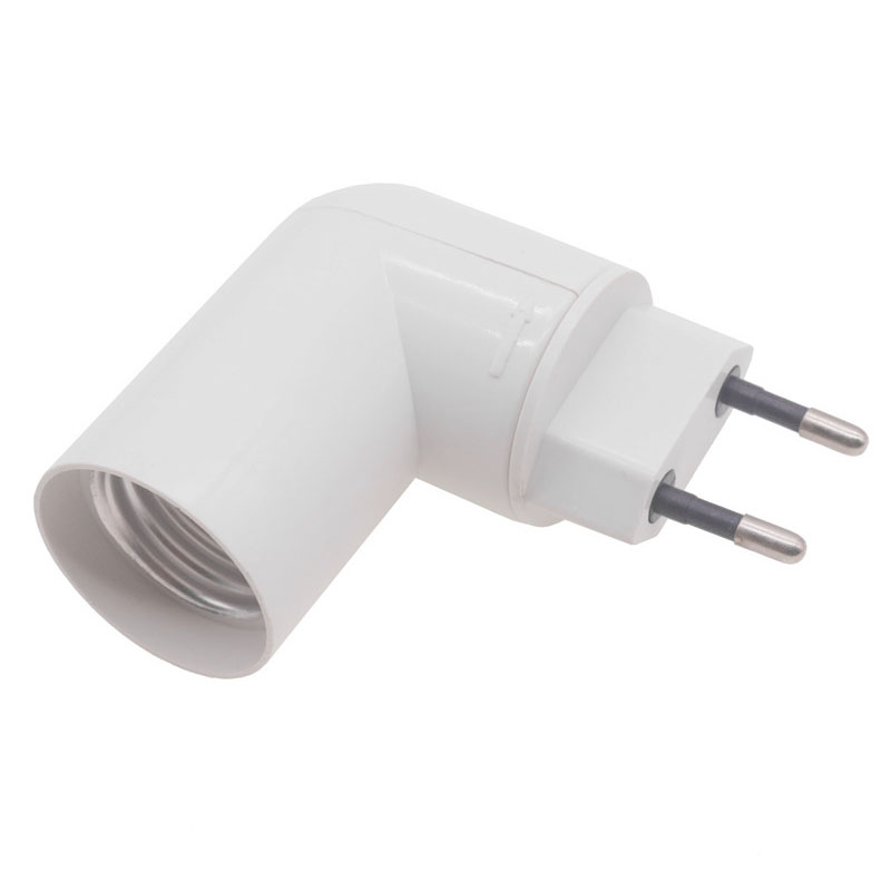Base giratoria de 360 ° para lámpara de cabeza con enchufe europeo, accesorios de iluminación, soporte de lámpara E27, adaptador de bombilla led, divisor de enchufe