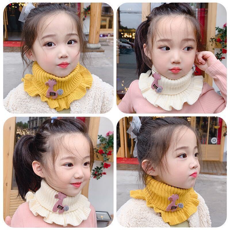 Winter Casual Baby Girls Scarf Children Knitted Neck Warmer Boy Cartoon Warmer Crochet Cowl Collar Kids Outdoor Neckerchief