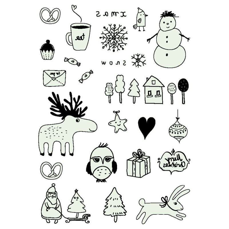 Julelysende midlertidige tatoveringsmærkater til festbørn vandtæt juledekorationer årindretning: G