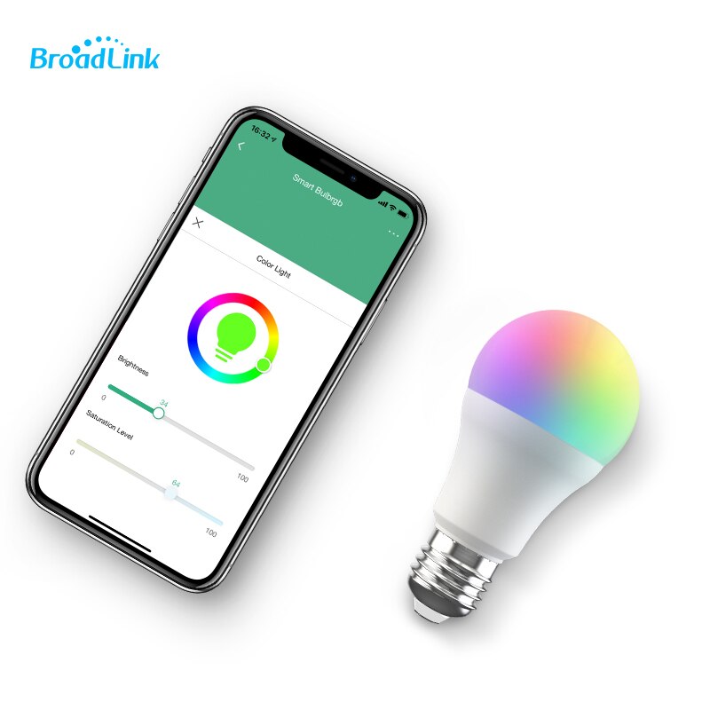 Broadlink LB27 R1 Smart WiFi Light Bulb E27 10W RGB LED Bulb Lamp For Smart Home Compatible with Alexa Google 1/2/3/4 PCS