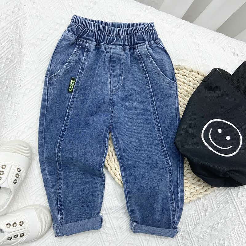 Abbigliamento per bambini ragazzi ragazze Jeans elasticizzati primavera e autunno nuovi pantaloni Casual coreani per bambini pantaloni per bambini pantaloni per neonato