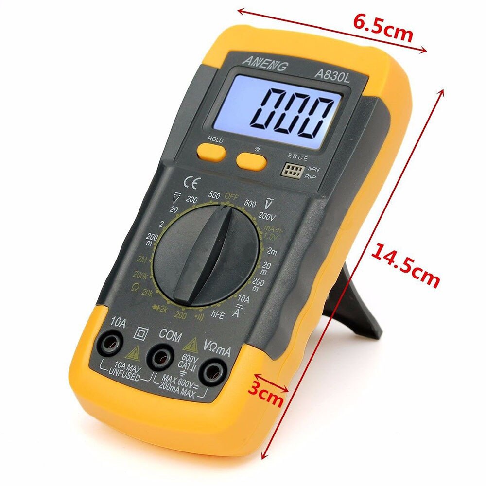 GGATC Digital LCD Multimeter Voltmeter Amperemeter Ohmmeter Multimeter Volt AC DC Tester Meter