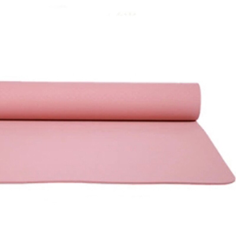 TPE Yoga Mat with Position Line Double-sided non-slip Carpet Mat For Beginner Environmental Fitness Gymnastics Mats 1830*610*6m: Pink