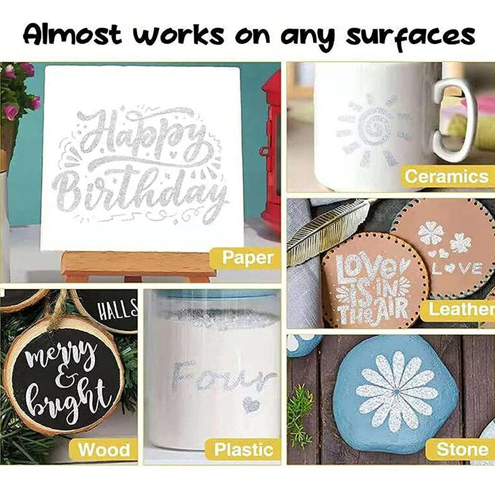 Pennarello argento arte evidenzia penna specchio cromo pennarello liquido brillare per design fai da te 0.7mm, 1.0mm, 3.0mm