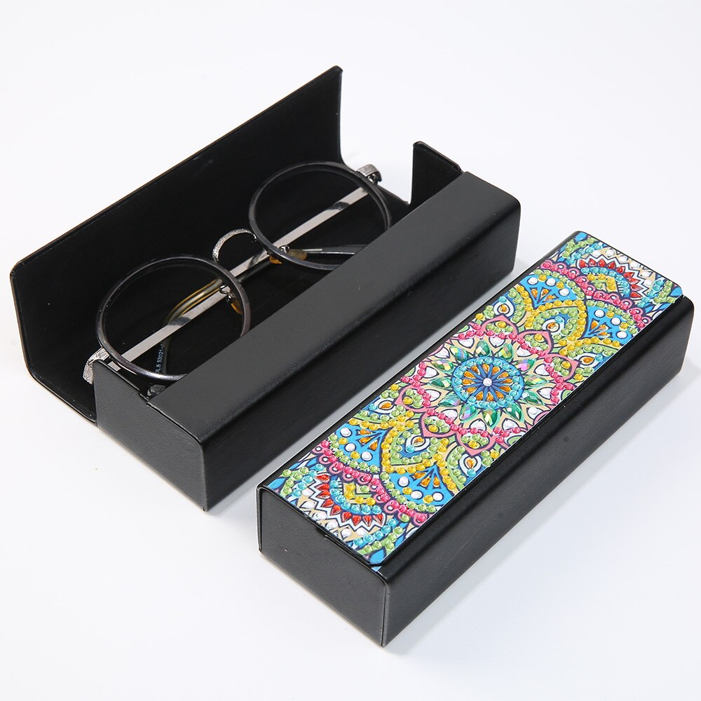 Boîte de lunettes de peinture diamant 5D bricolage | Mosaïque spéciale en forme de diamant, point de croix, broderie diamant, strass, décor artistique: 4
