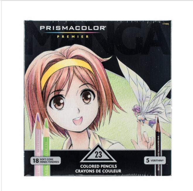 OEM USA sanford Prismacolor Art Oily Color Pencil 24 36 48 72 132 150 Color Lapis de cor Wood Color Pencils Artist School Supply: 23 color Animation