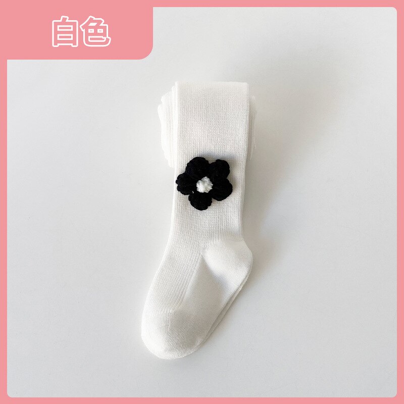 Spring Kids Baby Girls Flower Stockings Cute Solid Pantyhose Stylish Tights Pantyhose for Children Girls 2-8Y