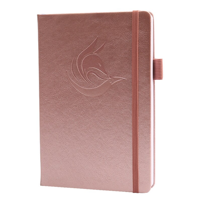 12 måneders planlegger, effektivitetsjournal ukeplanlegger, udatert, notisbok 100 ark , 120 gsm, pennholder, innerlomme, bånd: Kobber