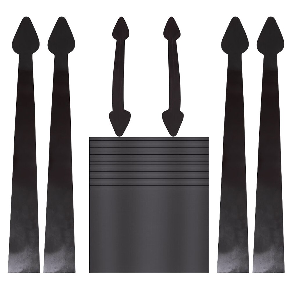 1 set gummikant överklagande svart dekorativ magnetisk garageport hårdvara faux vagn accenter fönsterhandtag gångjärn