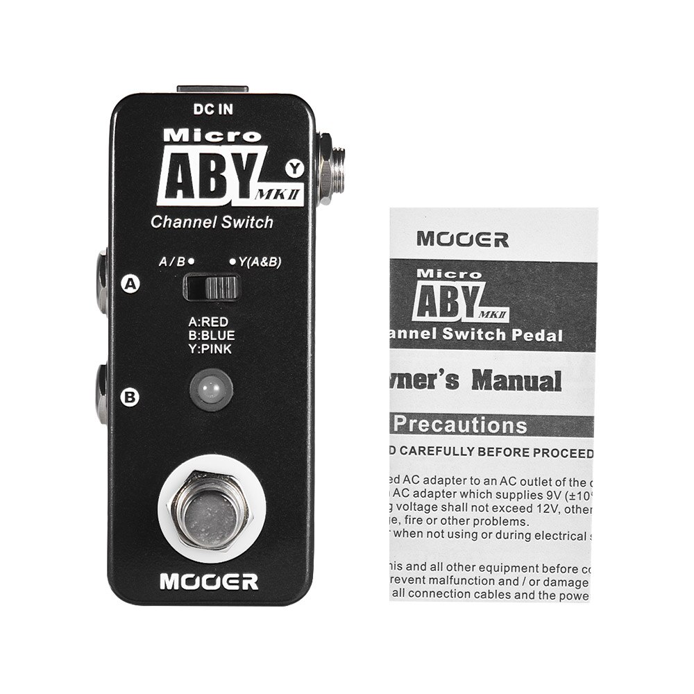 MOOER ABY MKII interrupteur de canal pédale d'effet de guitare véritable dérivation coque métallique complète pièces et accessoires de guitare
