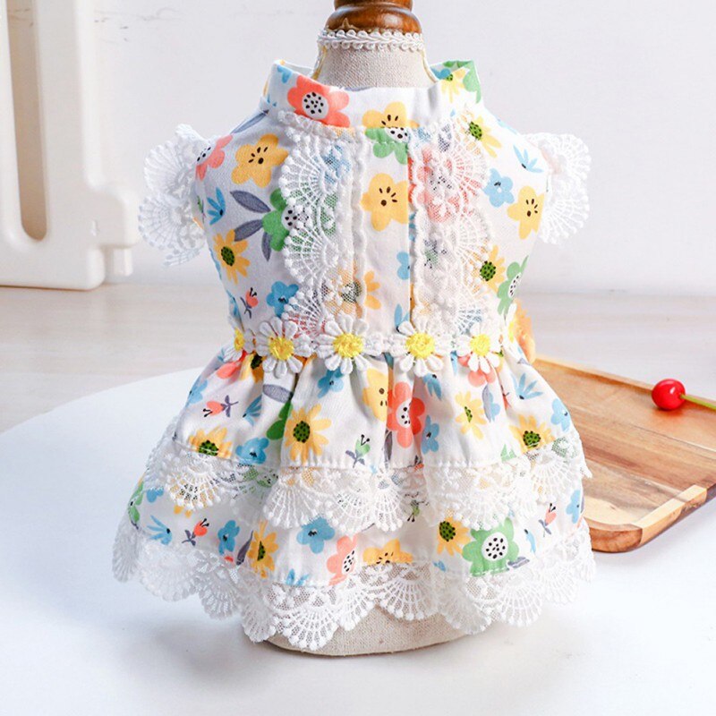 Vestido de encaje para gato, falda elegante para perro, ligera, con Vestido de encaje para gato, falda elegante para perro, ligera, con