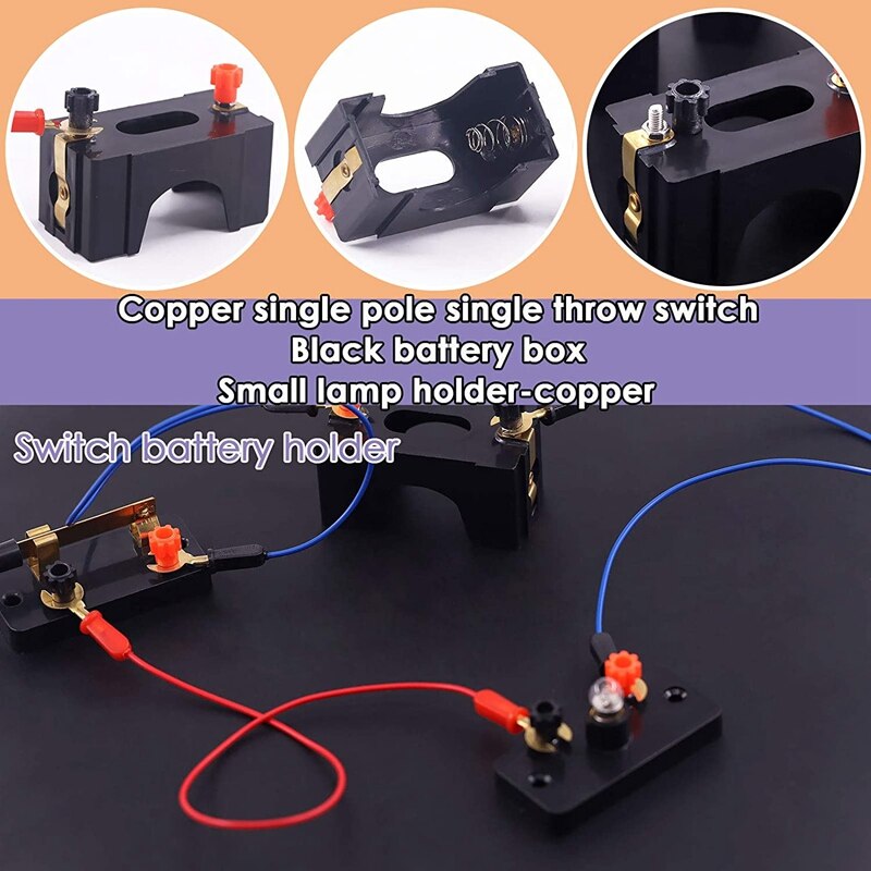 Labs Natuurkunde Experiment Basic Beginner Circuit Kit, Inclusief Interconnect Circuit Draad, Single Pole Single Gooi Schakelaar